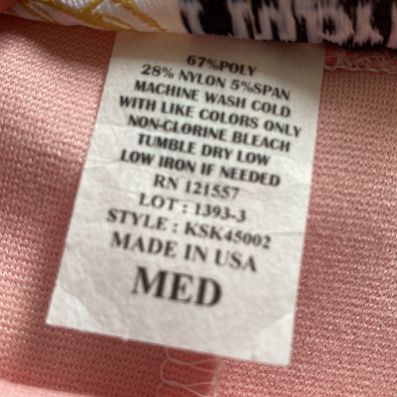 Nwt Hybrid & Company High Waist Pink MIDI Skirt Size Medium - Picture 6 of 14